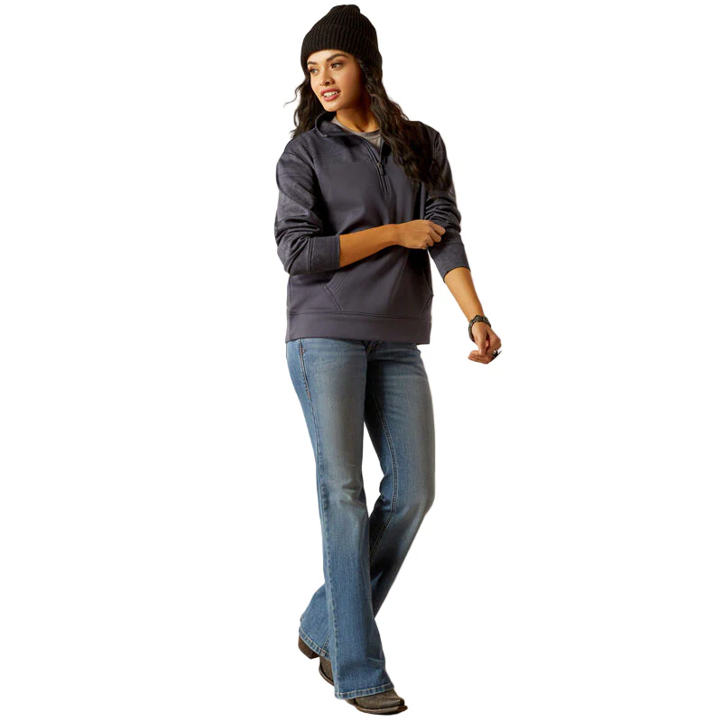 Ariat Women's TEK Fleece Partial Zip Sweatshirt - Southwest/Ombre Blue - Image 3