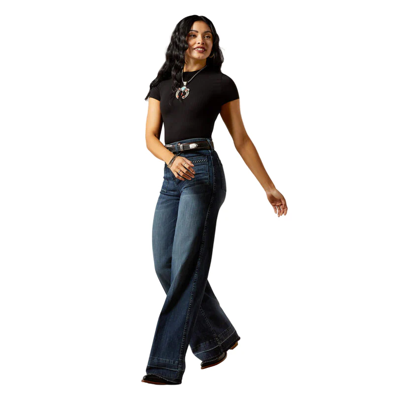 Ariat Women's Ultra High Rise Jill Wide Leg Jean- Pasadena - Image 3