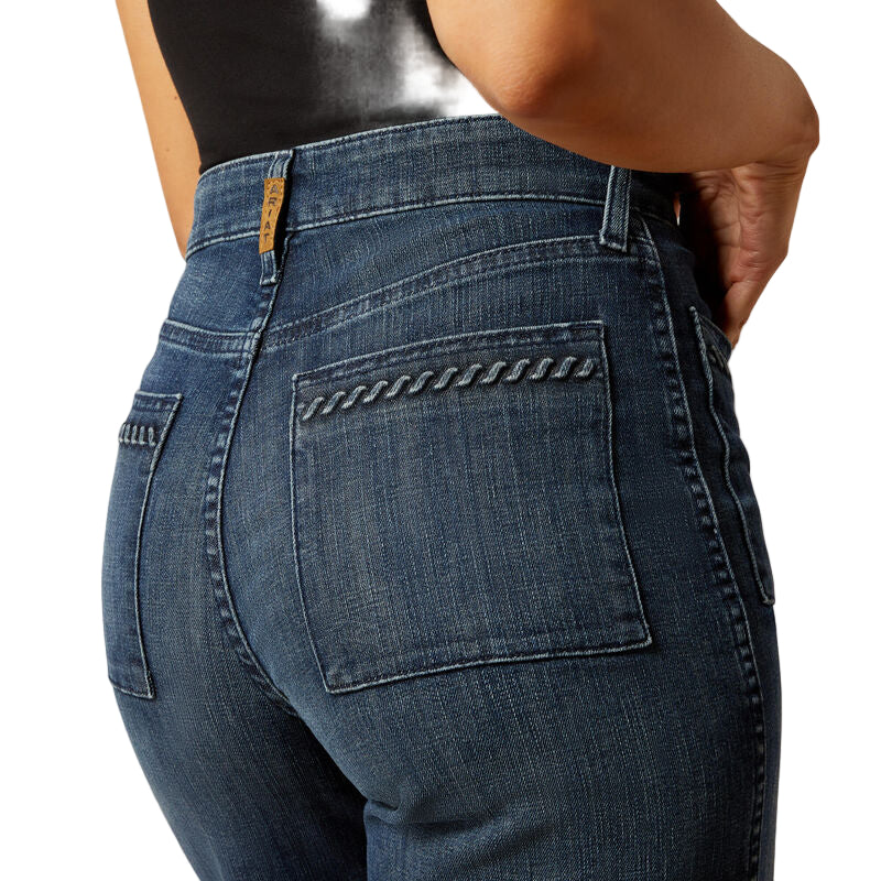 Ariat Women's Ultra High Rise Jill Wide Leg Jean- Pasadena - Image 4