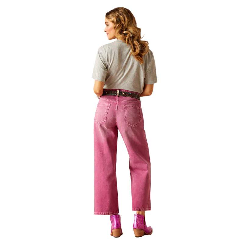 Ariat Women's Ultra High Rise Tomboy Wide Jeans - Pink - Image 2