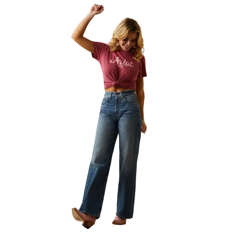 Ariat Women's Ultra Tomboy Wide Jeans - Moana - Image 4