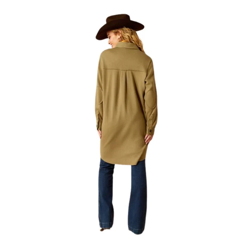 Ariat Women's Vagabond Long Shirt Duster - Burnt Olive - Image 2