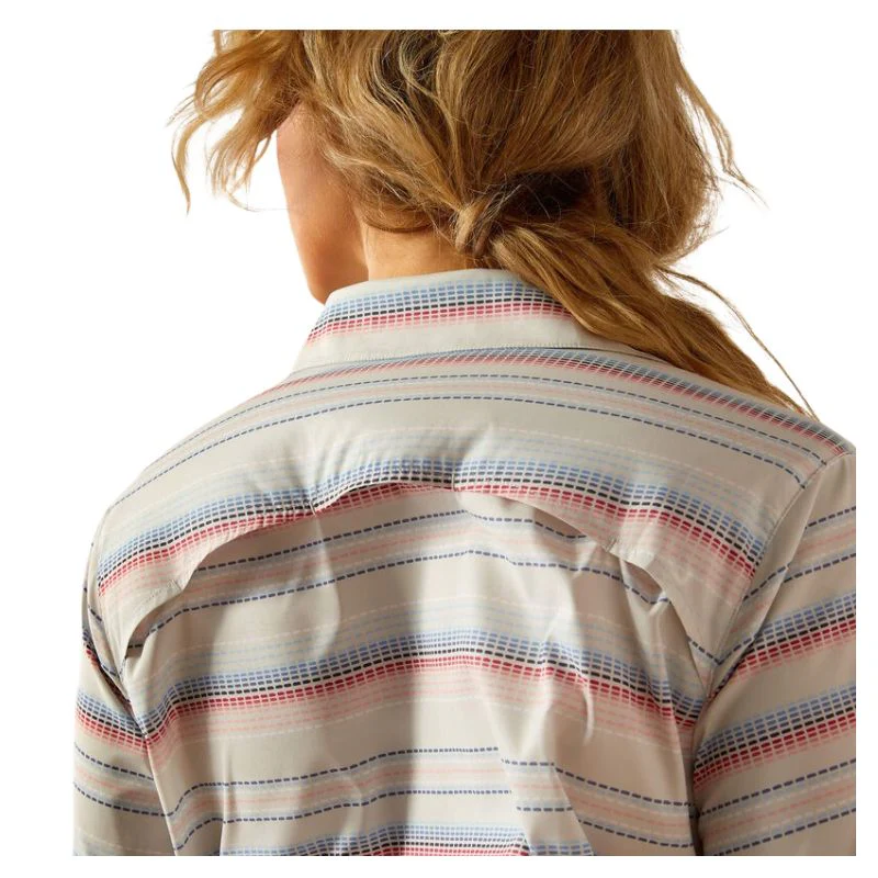 Ariat Women's VentTEK Long Sleeve Shirt- Multi Stitch Stripe - Image 3