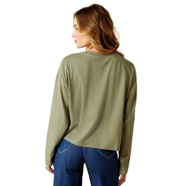 Ariat Women's Wanderer Long Sleeve Shirt - Sea Spray - Image 2