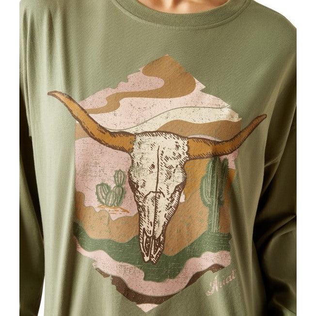 Ariat Women's Wanderer Long Sleeve Shirt - Sea Spray - Image 3