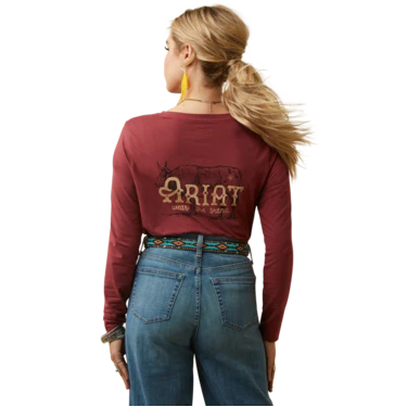 Ariat Women's Wear The Brand Tee - Burnt Russet - Image 2