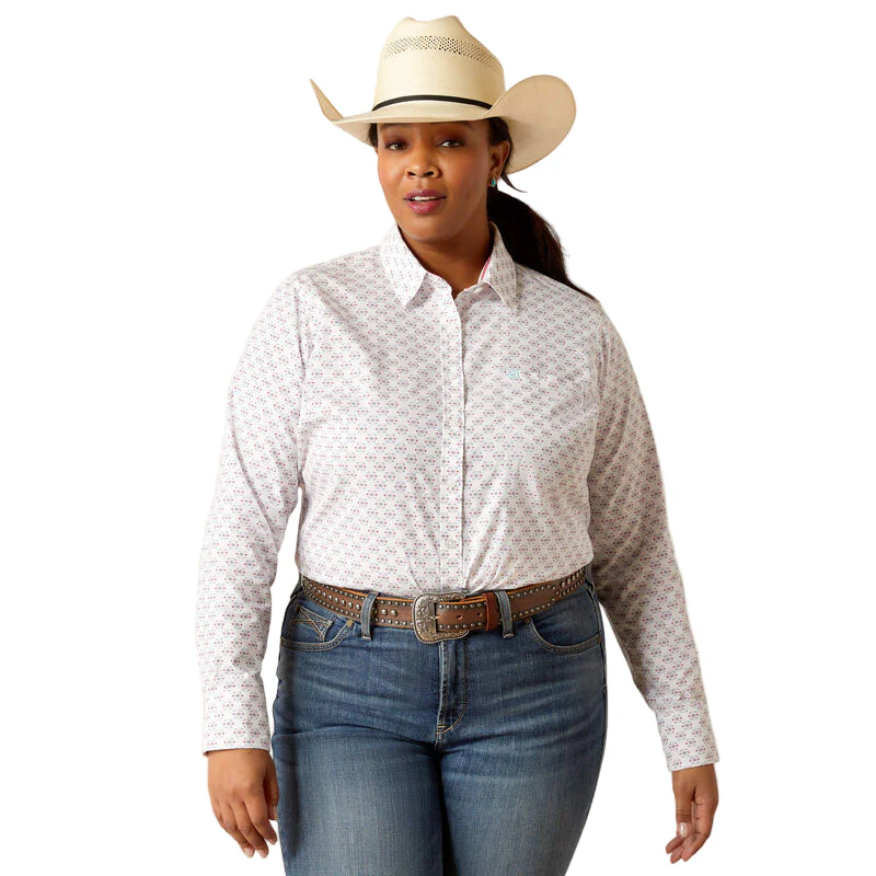 Ariat Women's Kirby Stretch Long Sleeve Shirt - Izel Print - Image 4