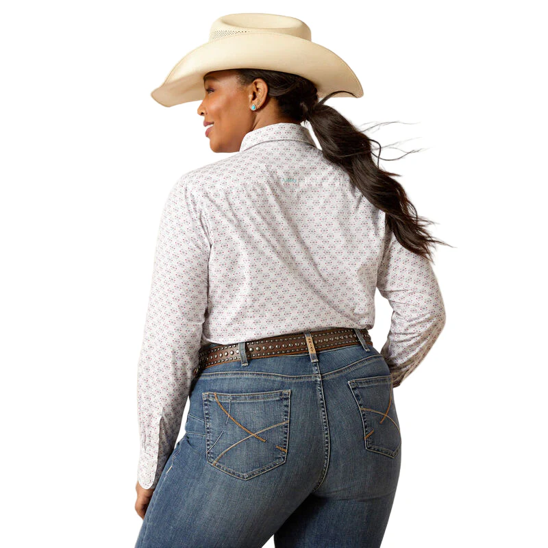 Ariat Women's Kirby Stretch Long Sleeve Shirt - Izel Print - Image 5