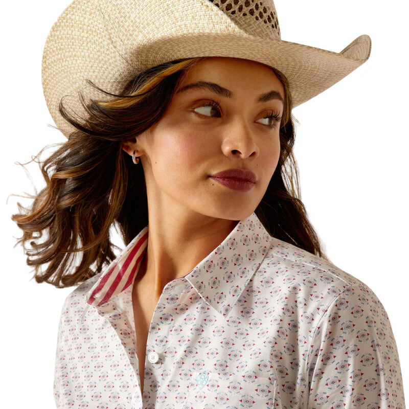 Ariat Women's Kirby Stretch Long Sleeve Shirt - Izel Print - Image 8