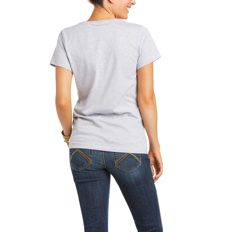 Ariat Women's Wild Heart T-Shirt Athletic Heather - Image 2