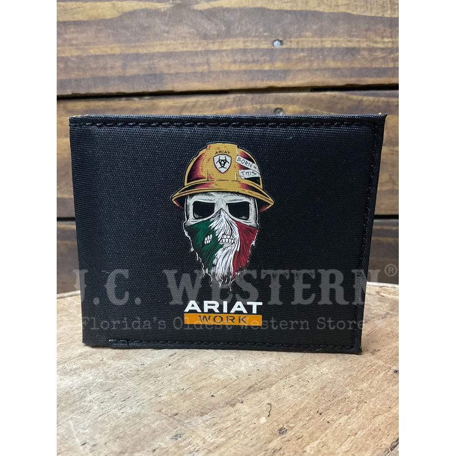 Ariat Work Bifold Work Born for This Wallet- Mexico Black
