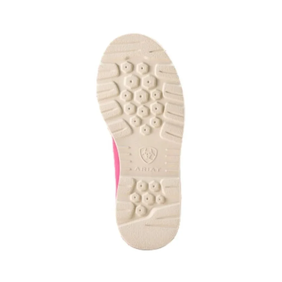 Ariat Youth Rebar Suede Lift Boot - Haute Pink - Image 3