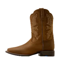 Ariat Youth Westwood Wide Square Toe Western Boot - Distressed Brown - Image 2