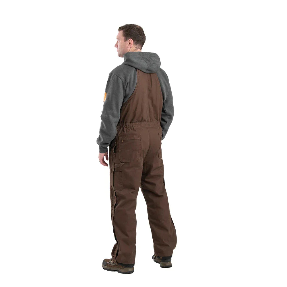 Berne Men's Original Washed Insulated Bib Overalls - Bark - Image 2