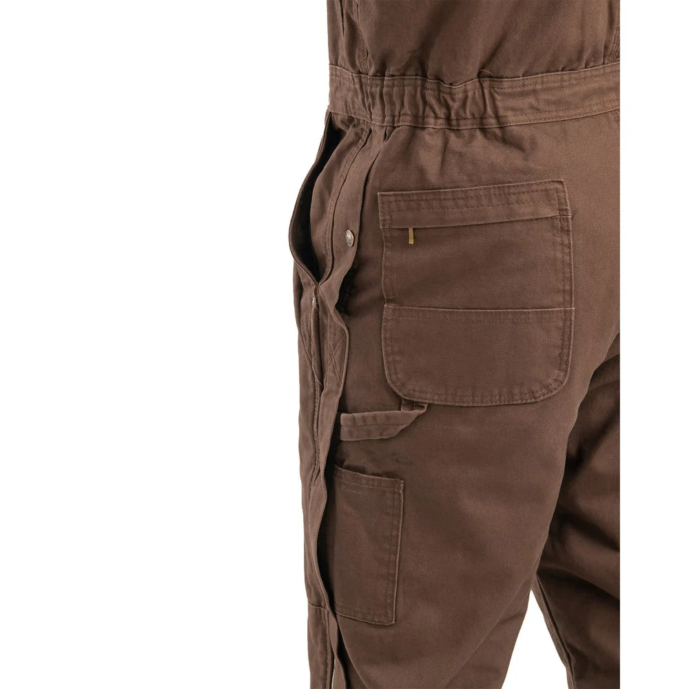 Berne Men's Original Washed Insulated Bib Overalls - Bark - Image 3