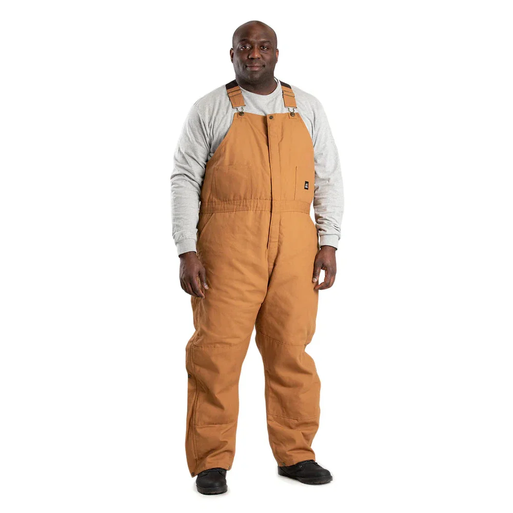Berne Men's Heritage Insulated Duck Bib Overalls - Brown Duck - Image 4
