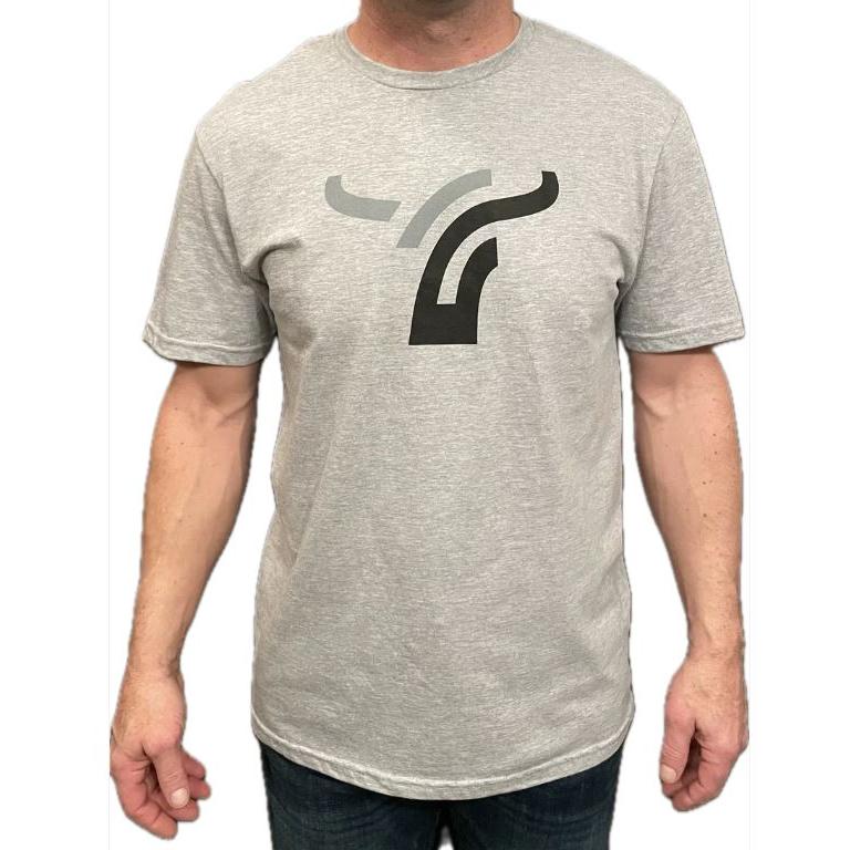 B8 Ranch Apparel Men's Short Sleeve Tee Shirt- Sport Grey