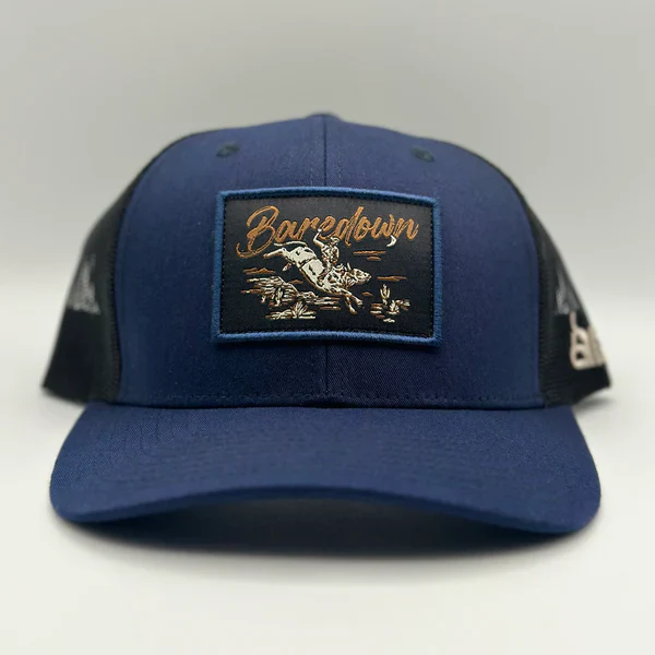 Baredown Brand Big Bucks Curved Bill Ball Cap - Blue/Black