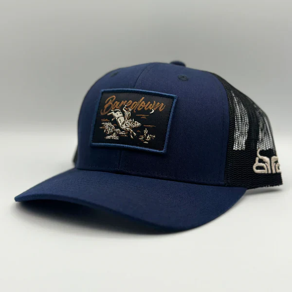 Baredown Brand Big Bucks Curved Bill Ball Cap - Blue/Black - Image 2