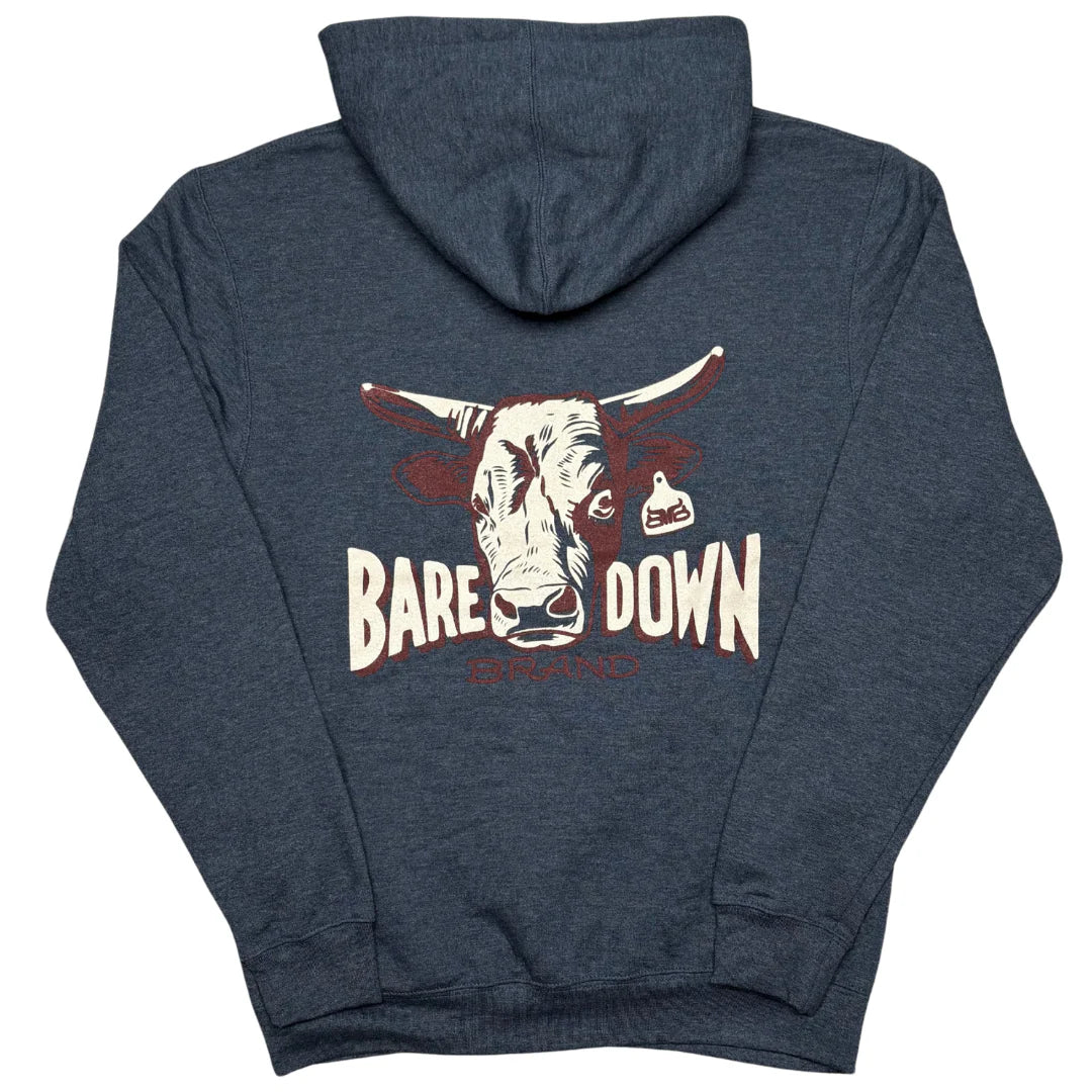 Baredown Brand Born To Buck Hoodie - Navy