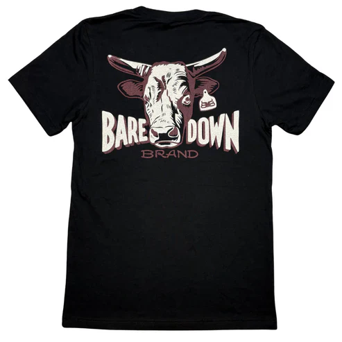 Baredown Brand Born To Buck Tee Shirt - Black