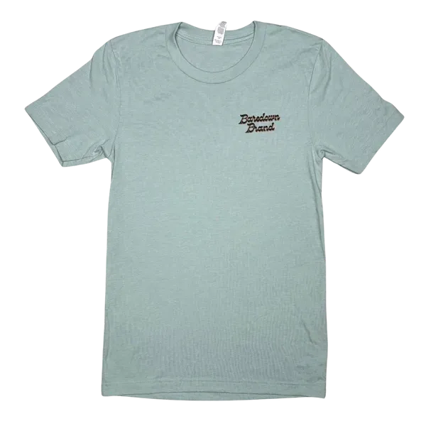 Baredown Brand Buck Off Tee Shirt - Dusty Blue - Image 2