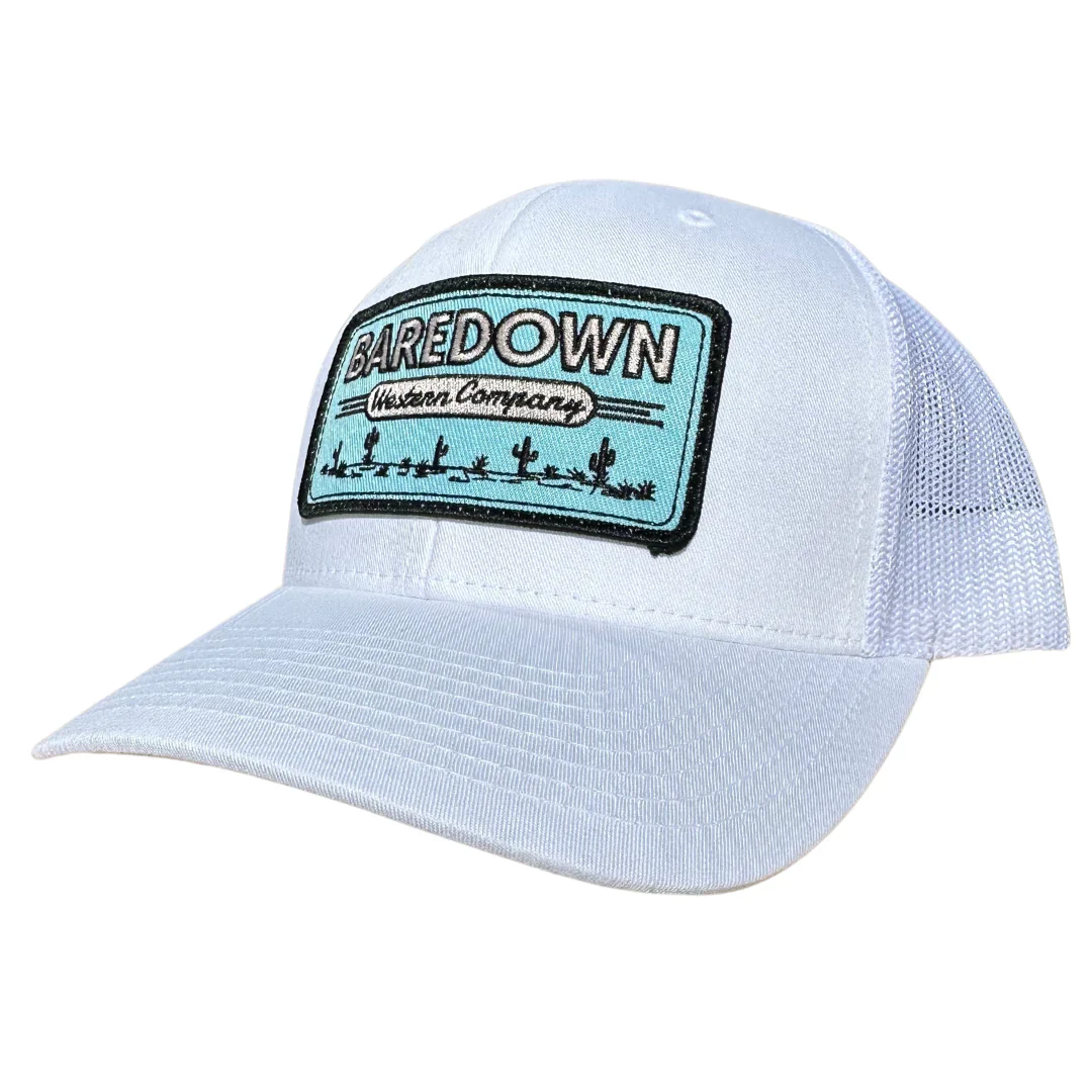 Baredown Brand Desert Hat- Curved White