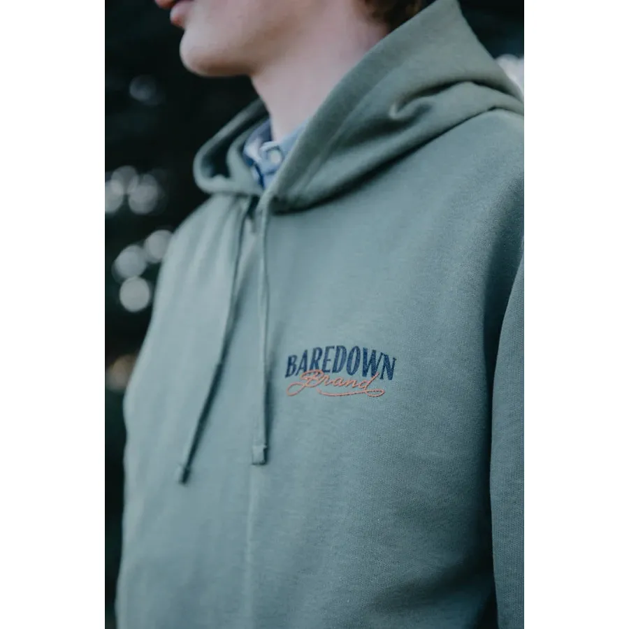 Baredown Brand Locked Hoodie - Olive - Image 2