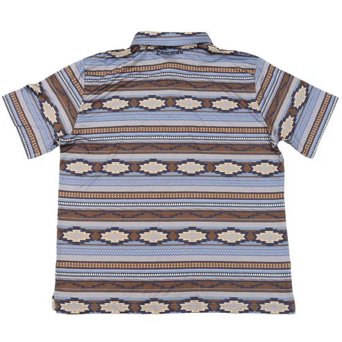 Baredown Brand Men's Aztec Polo Shirt - Brown - Image 2