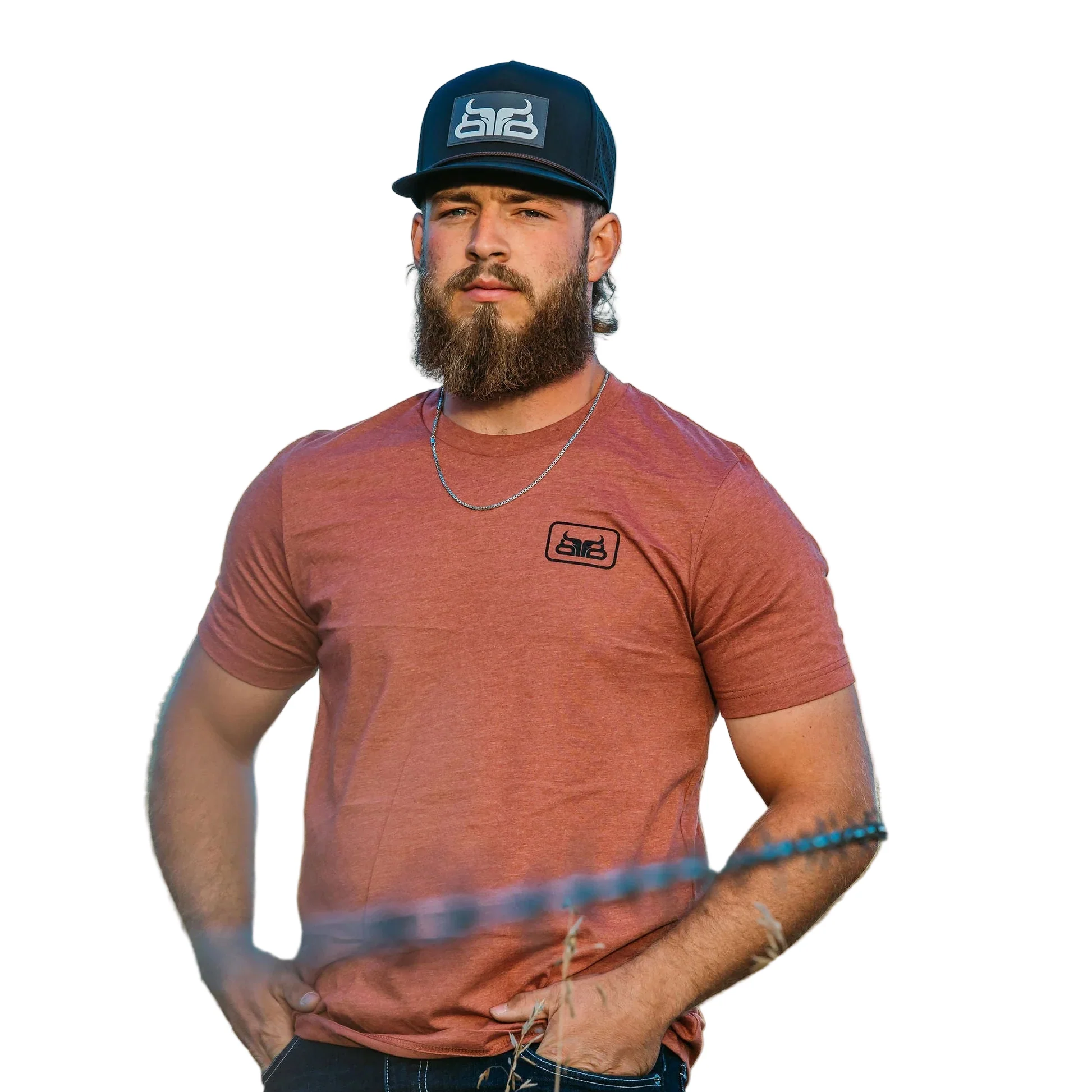 Baredown Brand Unisex Crossroads Short Sleeve Tee Shirt - Heather Clay