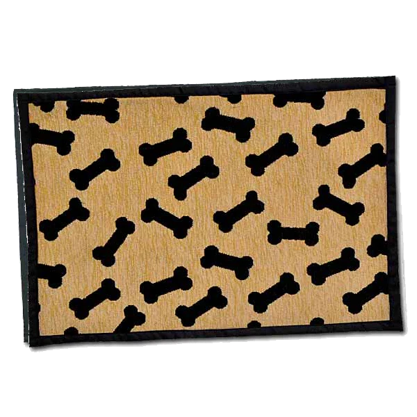 Bella Fashion Dog Dancing Bones Chenille Mat
