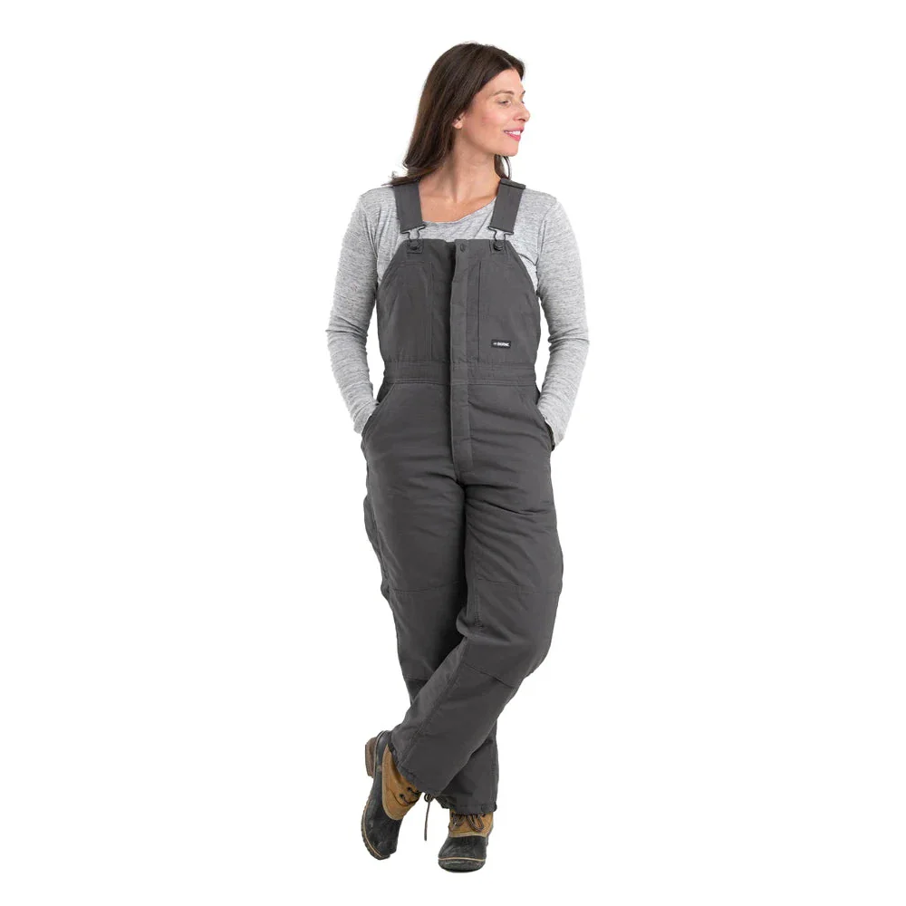 Berne Women's Softstone Duck Insulated Bib Overalls - Assorted Colours - Image 7