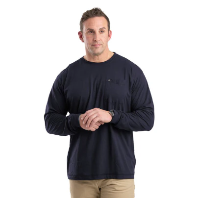 Berne Men's Performance Long Sleeve Pocket T-Shirt - Image 3