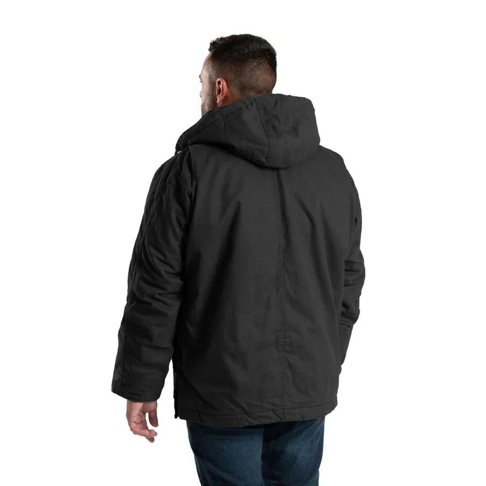 Berne Men's Heartland Washed Chore Coat - Black - Image 2