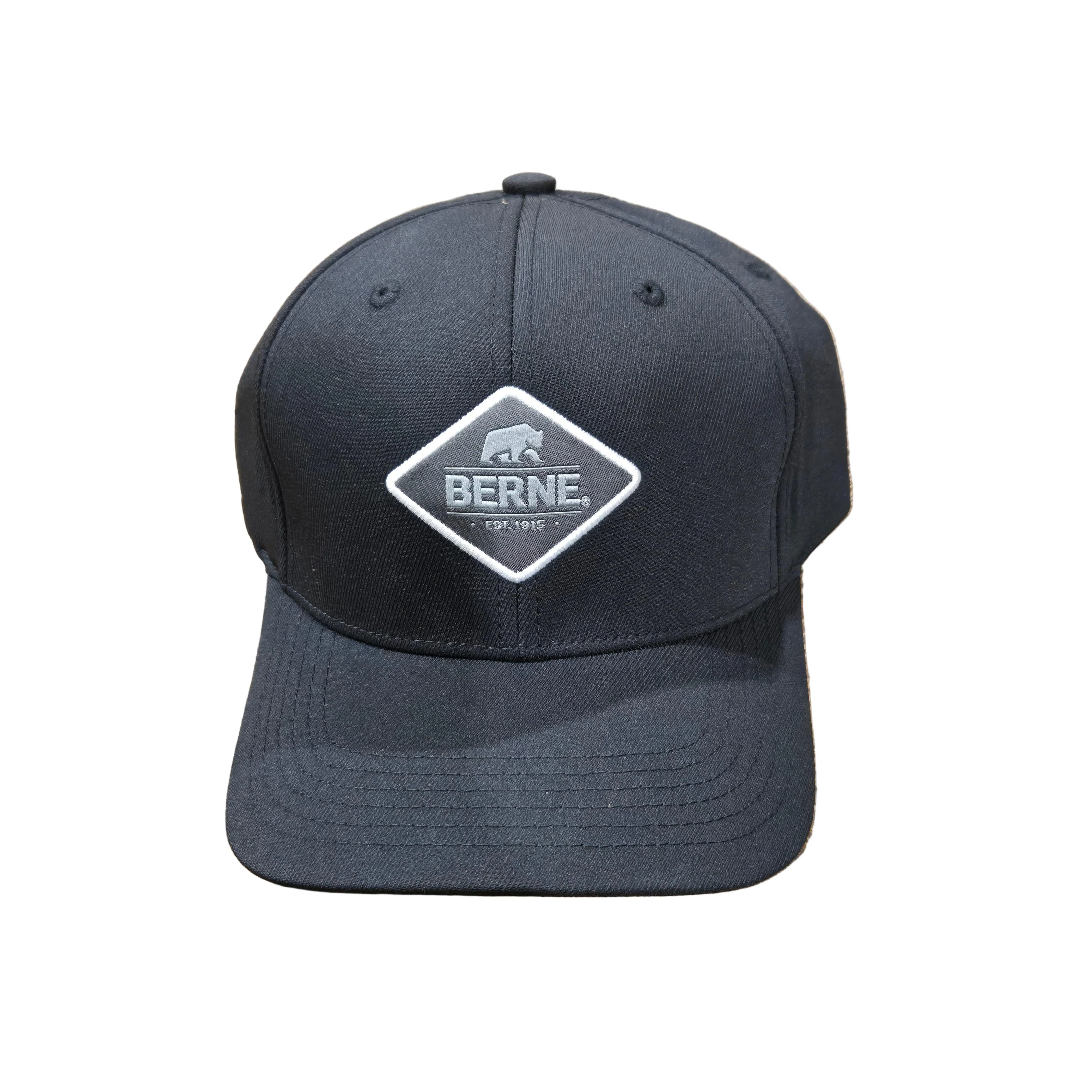 Berne Unisex Diamond Logo Cap-Black