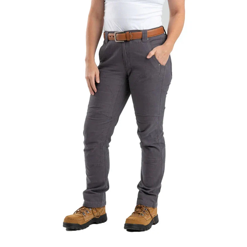 Berne Women's Flex Softstone Double Front Duck Pant - Brown Duck