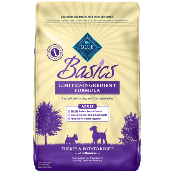 Blue Basics LID Dog Adult Turkey 24lb "Final Sale"