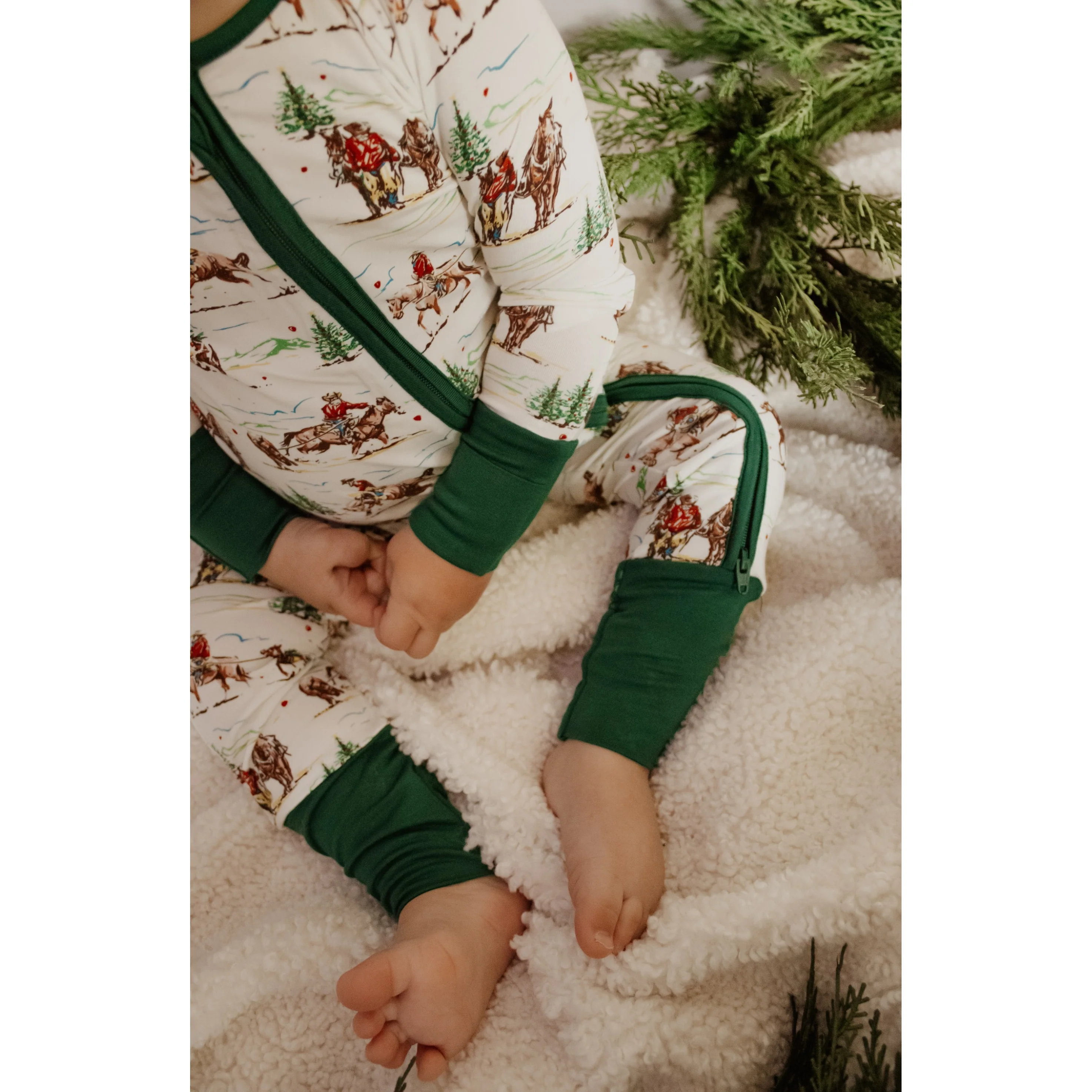Boots & Bows Infants Merry on the Range Sleepwear- Multi - Image 2