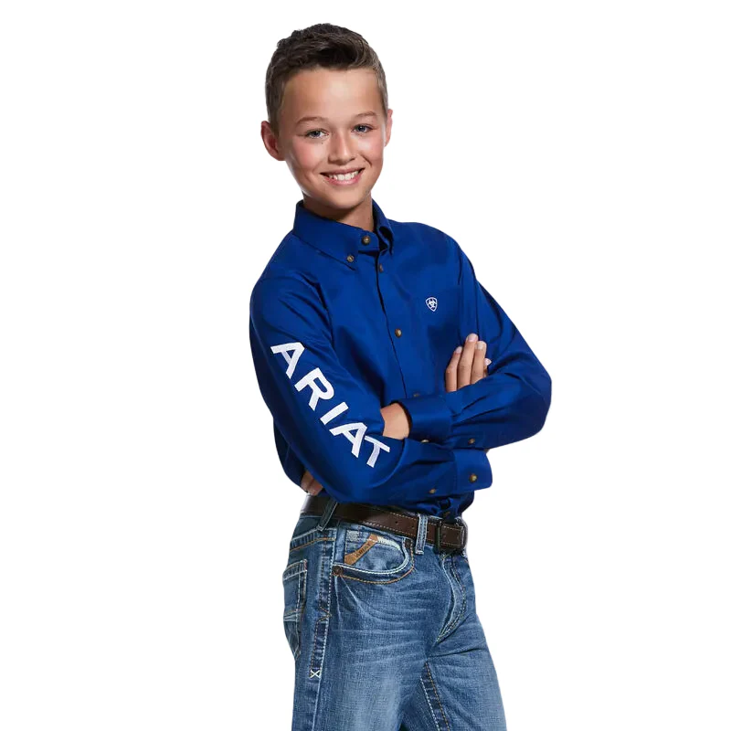Ariat Boy's Team Logo Twill Shirt - Assorted Colours - Image 2