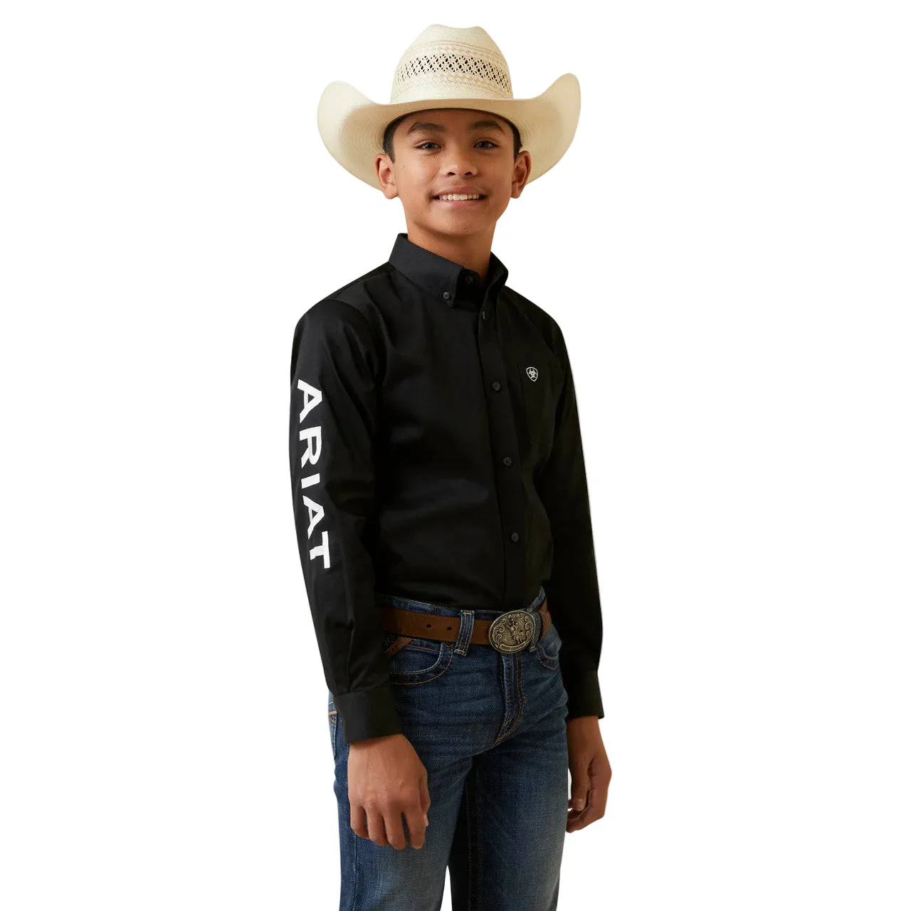 Ariat Boy's Team Logo Twill Shirt - Assorted Colours - Image 3