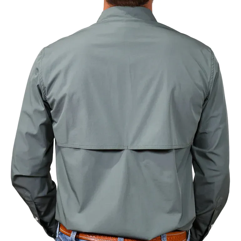Brand Cowboy Men's The Faded Frontier Solid Long Sleeve Shirt - Sage Green - Image 2