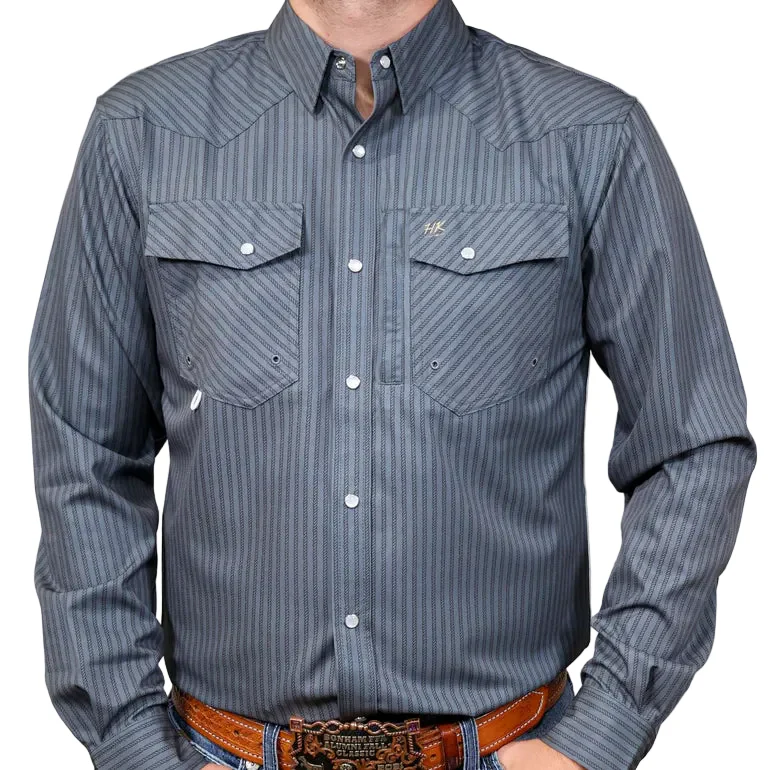 Brand Cowboy Men's The Rope & Range Long Sleeve Shirt - Gray
