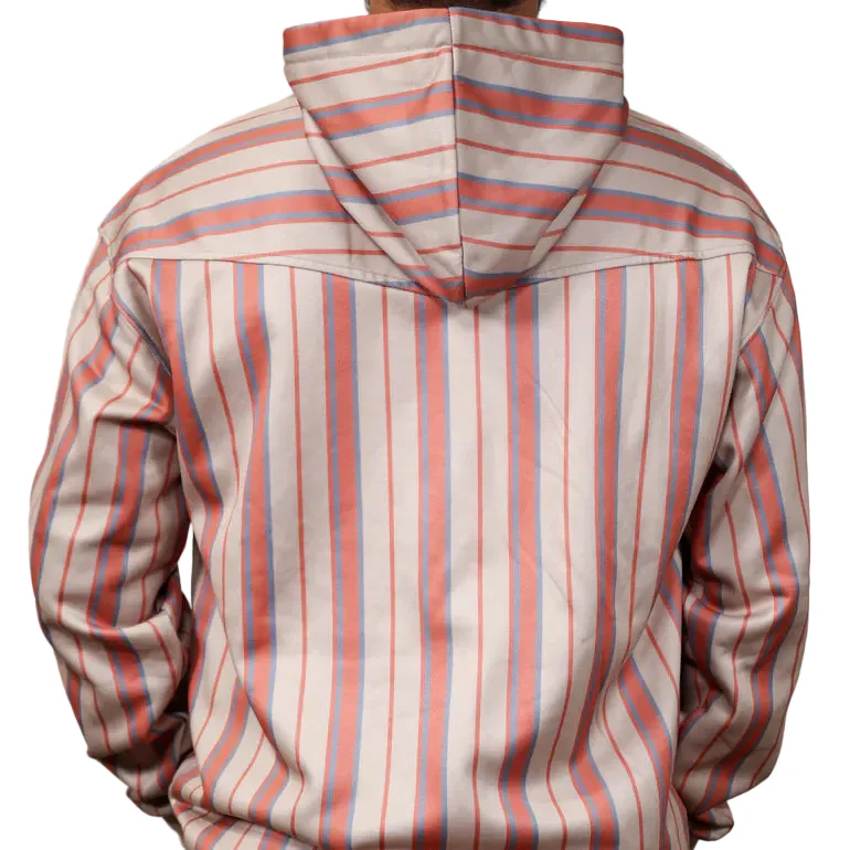 Brand Cowboy Unisex The Old School Pullover Hoodie - Blue Stripe - Image 2