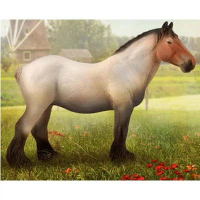 Breyer Collecta Kids's Dutch Draft Mare Roan