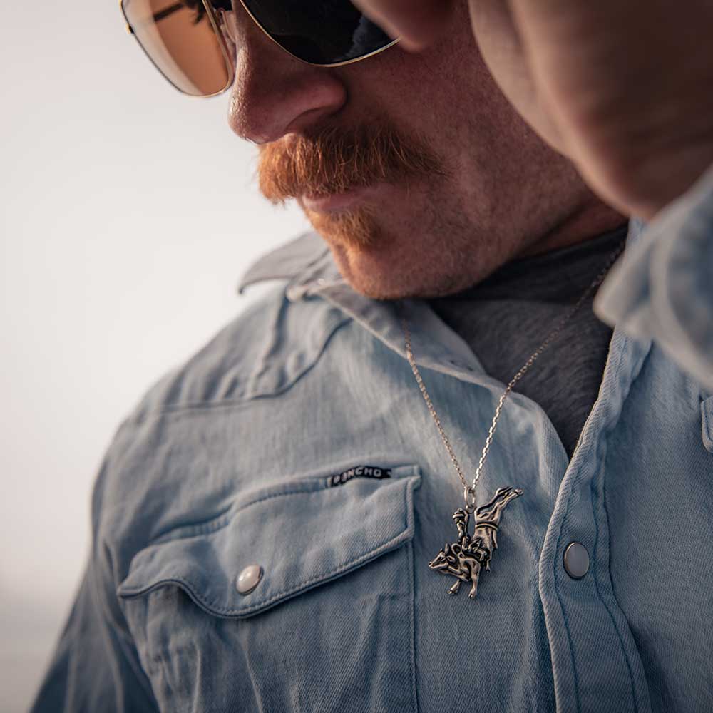 **Bull Rider Pendant Necklace - Image 3