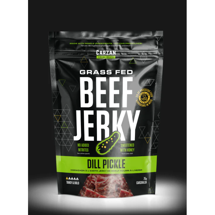 Carzan Dill Pickle Jerky Bags- 75g