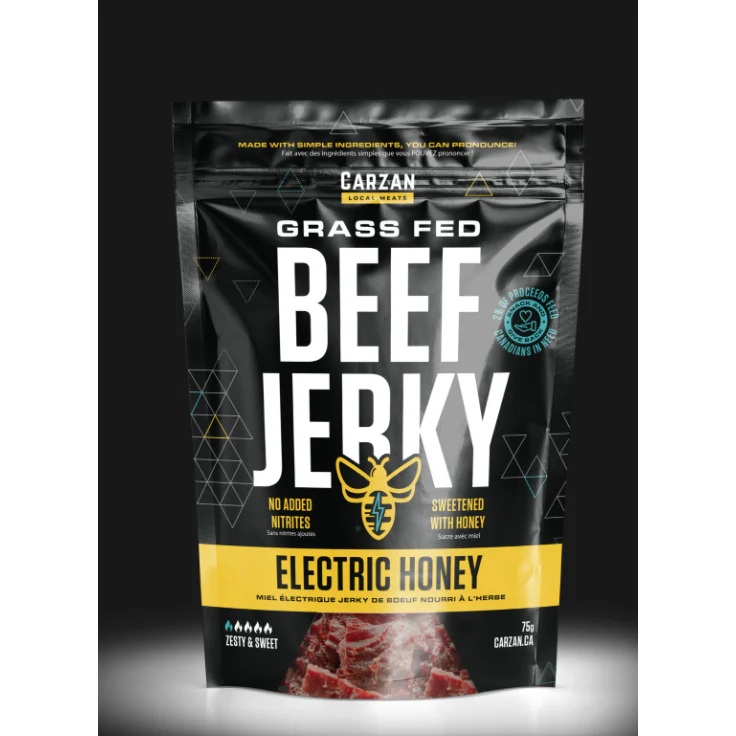 Carzan Electric Honey Jerky Bags- 75g