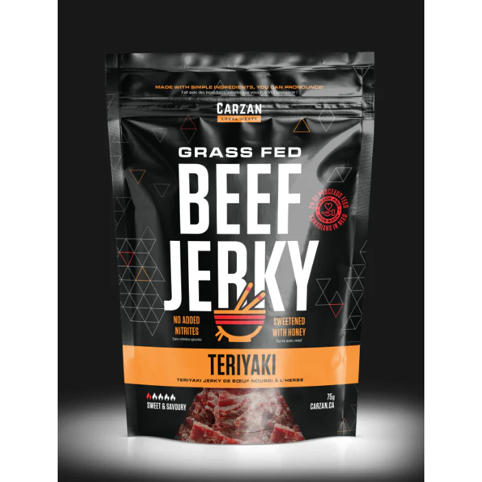 Carzan Teriyaki Jerky Bags- 75g