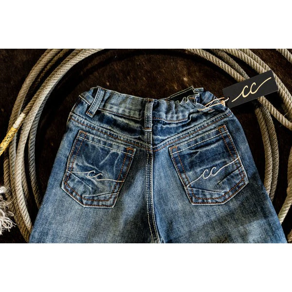 Cowgirl Couture Boy's Relaxed Fit Jeans - Dark Wash - Image 3