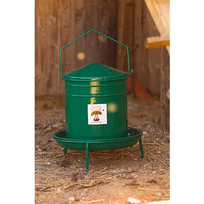 CHICK'A Enamelled Poultry Feeder - Green - Image 3